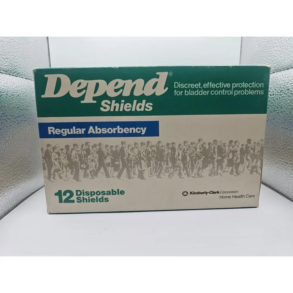 Vtg 1982 Kimberly-Clark Depend Shields Regular Absorbency Bladder Control Shield